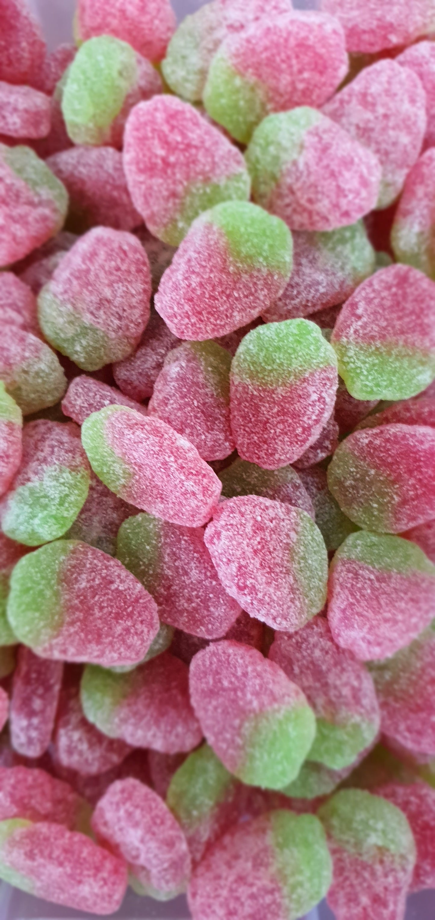 Fizzy Strawberries vegan pick 'n miz sweets sold in 400g or huge 750g weight Single Sweet Bags, perfect for date night or cinema night!