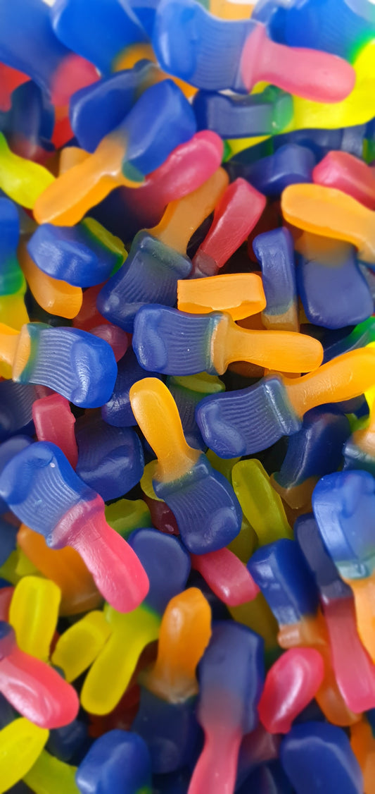 Vegan Tongue Painters novelty paintbrush shape gelatine and beeswax free fruit pick & mix sweets in 400g or 750g bag