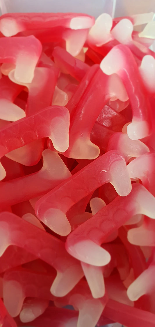 HUge 400g or 750g Single Sweet Bag of Vegan Dracula Fangs chewy pick & mix sweets. 